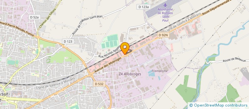 localisation de l'entreprise DOMINIQUE LARAT ET COMPAGNIE à ROMANS-SUR-ISERE