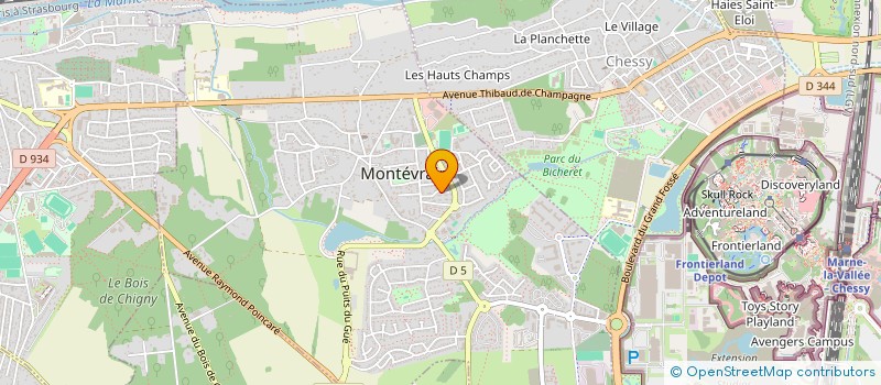 localisation de l'entreprise DOMINIQUE LE PEINTRE à MONTEVRAIN