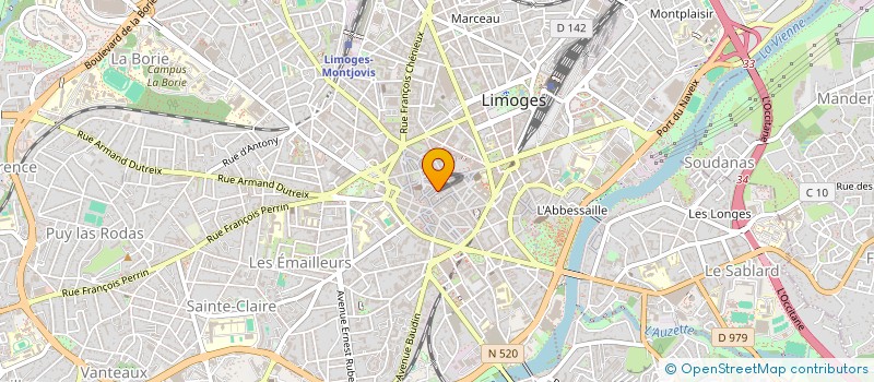 localisation de l'entreprise DOMINIQUE MOULIN NEXON & COMPAGNIE à LIMOGES