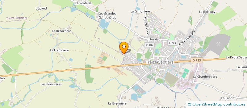 localisation de l'entreprise DOMINIQUE TRICHET EURL à TREIZE-SEPTIERS