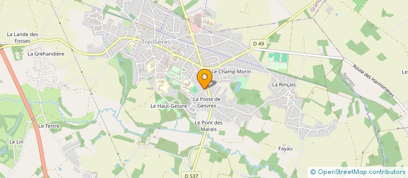 localisation de l'entreprise DOMMAGE RECORDS à TREILLIERES