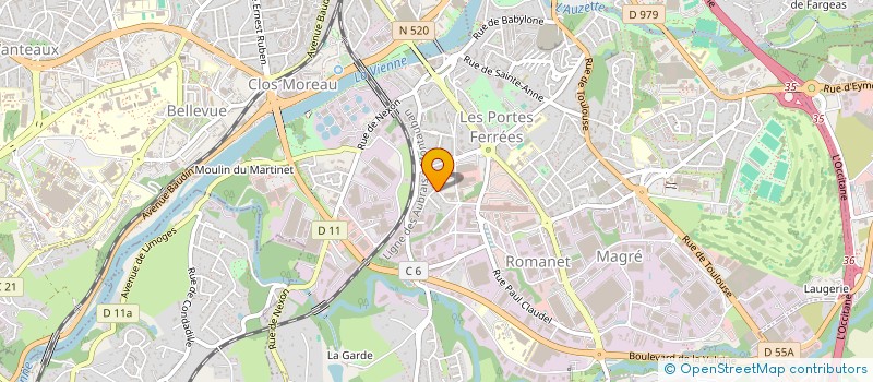 localisation de l'entreprise DOMO-FIBRE à LIMOGES