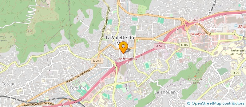 localisation de l'entreprise DOMO7ENR à LA VALETTE DU VAR
