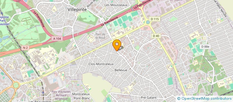 localisation de l'entreprise DOMOCITEC FORMATION à VILLEPINTE