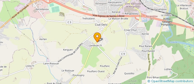 localisation de l'entreprise DOMOCONTROL à QUIMPERLE