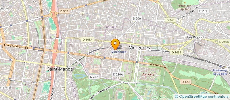 localisation de l'entreprise DOMSVINCI I à VINCENNES