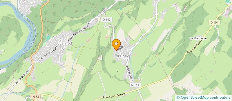 localisation de l'entreprise DOMTOM  PUGEY