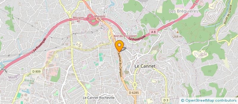 localisation de l'entreprise DON T TOUCH à LE CANNET