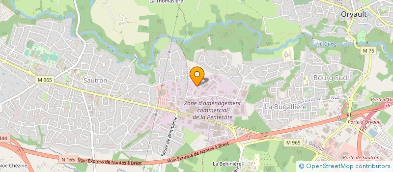 localisation de l'entreprise DONADA à ORVAULT