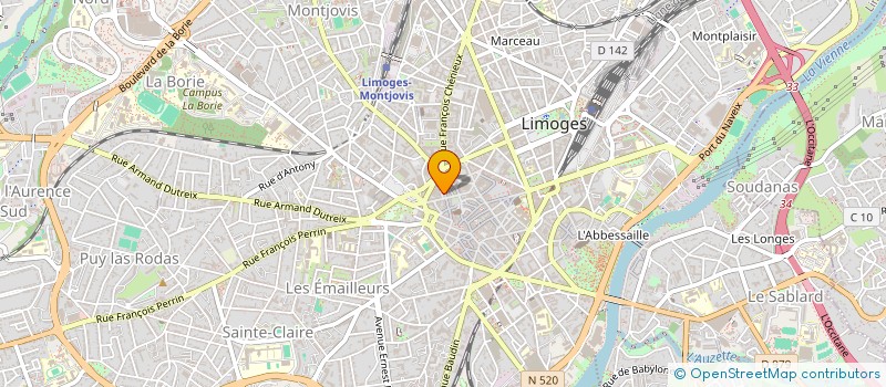 localisation de l'entreprise DONAT à LIMOGES
