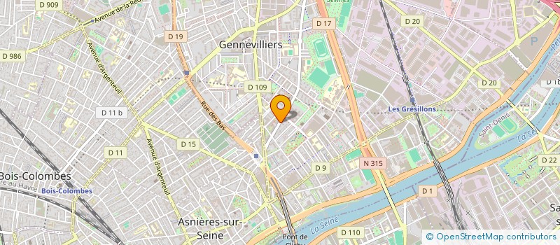 localisation de l'entreprise DONAT'IMMO à GENNEVILLIERS