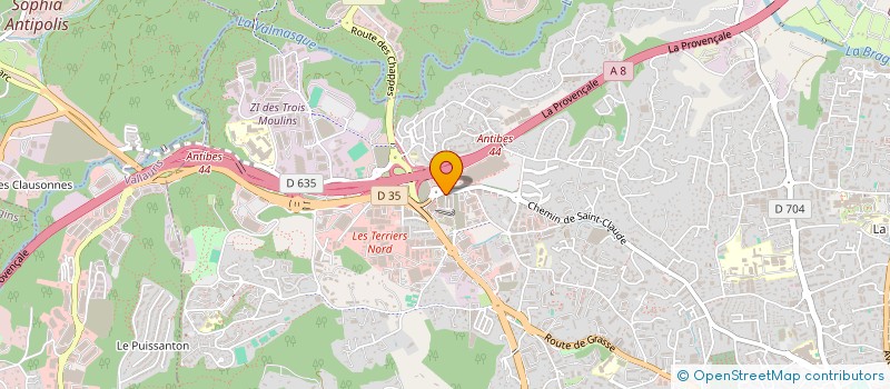 localisation de l'entreprise DONATELLO BATIMENT à ANTIBES