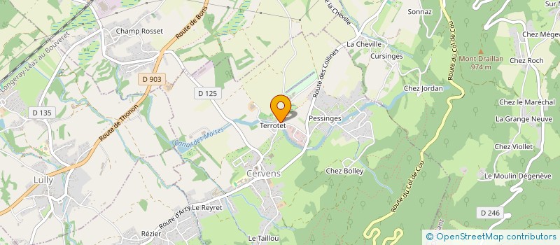 localisation de l'entreprise DONATI FILS à CERVENS
