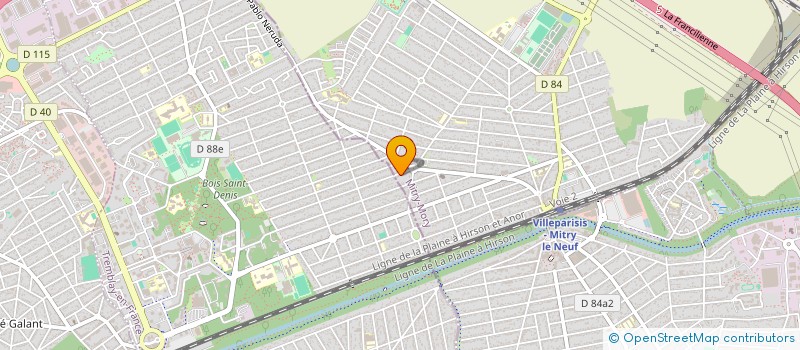 localisation de l'entreprise DONATIEN PEINTURE & FINITIONS  MITRY-MORY