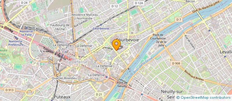 localisation de l'entreprise DONEXT à COURBEVOIE