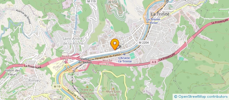 localisation de l'entreprise DONIA à NICE
