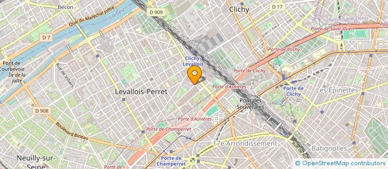 localisation de l'entreprise DONIA BATIMENT à LEVALLOIS-PERRET