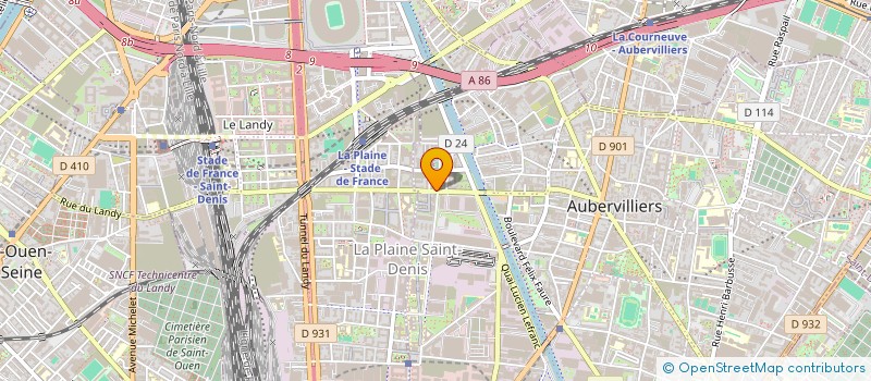 localisation de l'entreprise DONIA-COM à AUBERVILLIERS