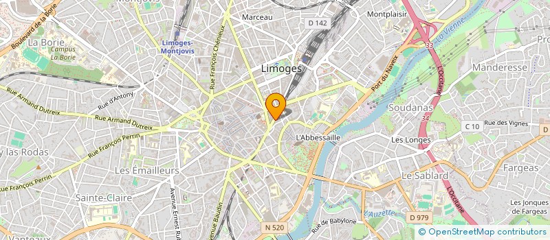 localisation de l'entreprise DONIBANE INVEST à LIMOGES