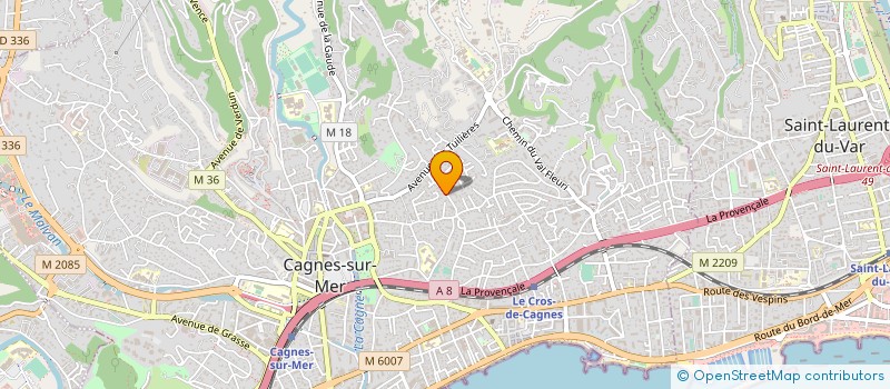 localisation de l'entreprise DONNA MARIA à CAGNES SUR MER