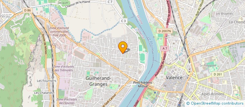 localisation de l'entreprise DONNADIEU TRANSPORTS à GUILHERAND-GRANGES