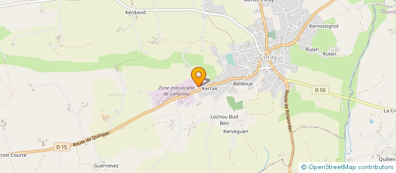 localisation de l'entreprise DONNARD CHARPENTE MENUISERIE  CORAY