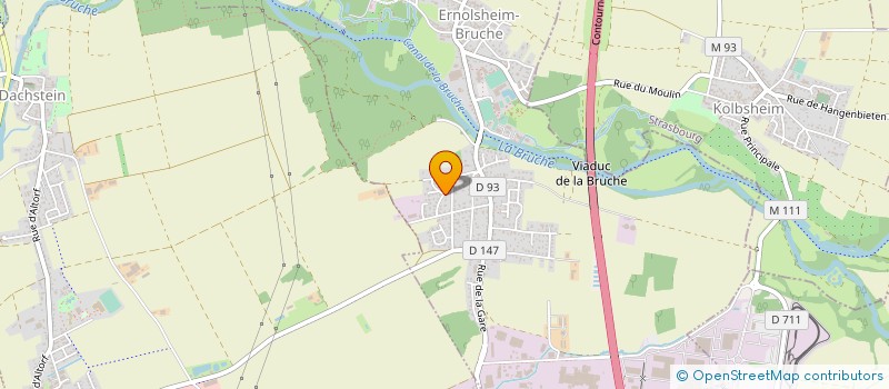 localisation de l'entreprise DONNEURS DE SANG BENEVOLES D'ERNOLSHEIM / BRUCHE à ERNOLSHEIM-BRUCHE