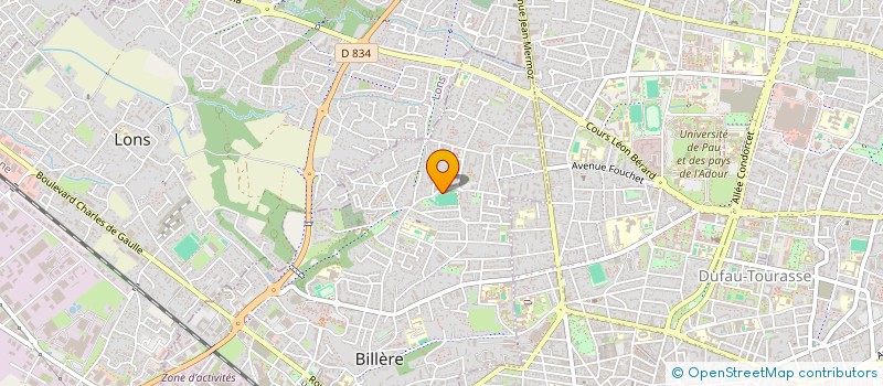 localisation de l'entreprise DONNEURS DE SANG BENEVOLES DE LA POSTE ET FRANCE TELECOM DES P.A.  BILLERE