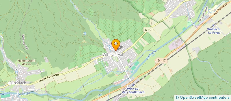 localisation de l'entreprise DONNEURS DE SANG BENEVOLES DE WIHR-AU-VAL  WIHR-AU-VAL