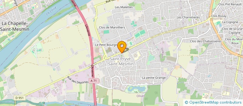 localisation de l'entreprise DOOZY BILLIARD à SAINT-PRYVE-SAINT-MESMIN