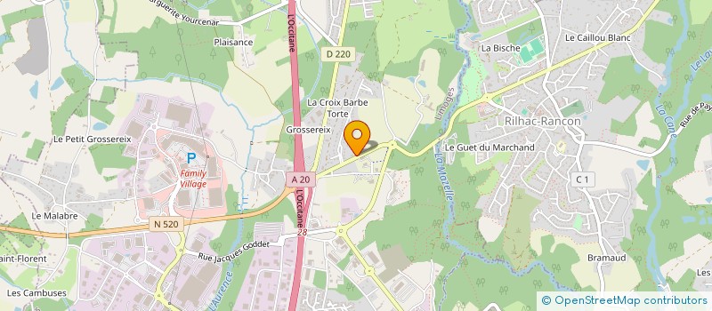 localisation de l'entreprise DOPL'AIR GRAND CENTRE à LIMOGES