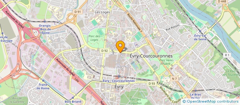 localisation de l'entreprise DORASCENZI-FENART à EVRY-COURCOURONNES