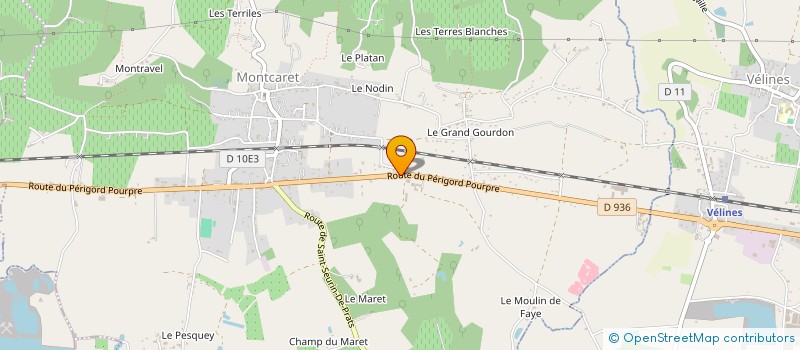 localisation de l'entreprise DORDOGNE DISTRIBUTION à MONTCARET