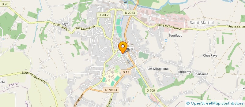 localisation de l'entreprise DORDOGNE DISTRIBUTION à RIBERAC