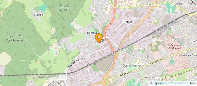 localisation de l'entreprise DORE  BESANCON