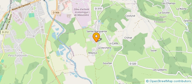 localisation de l'entreprise DORE SERVICES à ESCOUTOUX