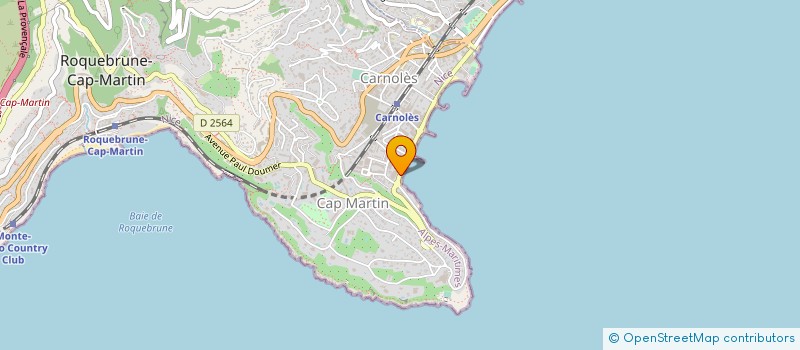 localisation de l'entreprise DORIA à ROQUEBRUNE-CAP-MARTIN