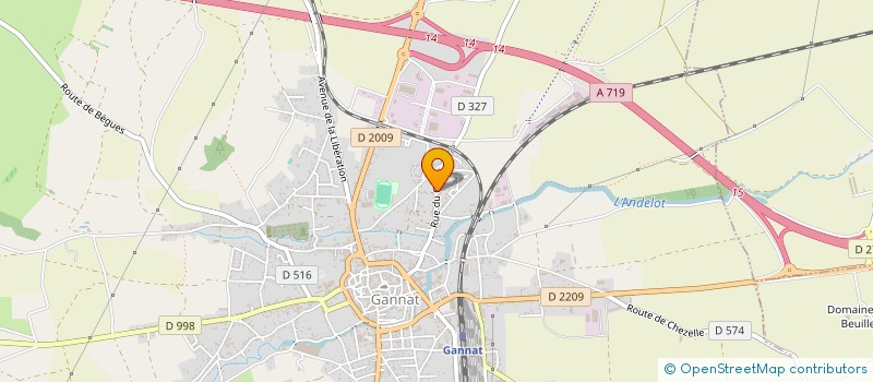 localisation de l'entreprise DORIAT AUTOS  GANNAT