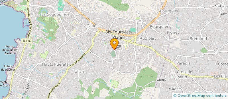 localisation de l'entreprise DORIC à SIX-FOURS-LES-PLAGES