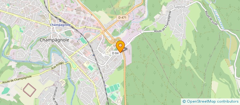 localisation de l'entreprise DORIG  CHAMPAGNOLE