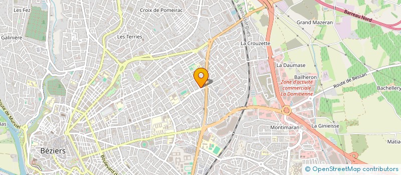 localisation de l'entreprise DORIS SCI  BEZIERS