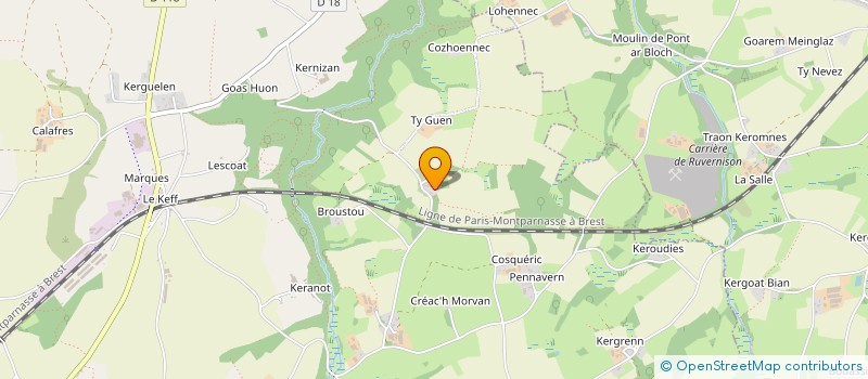 localisation de l'entreprise DORN DIR BREIZH CLUB  SAINT-THEGONNEC LOC-EGUINER