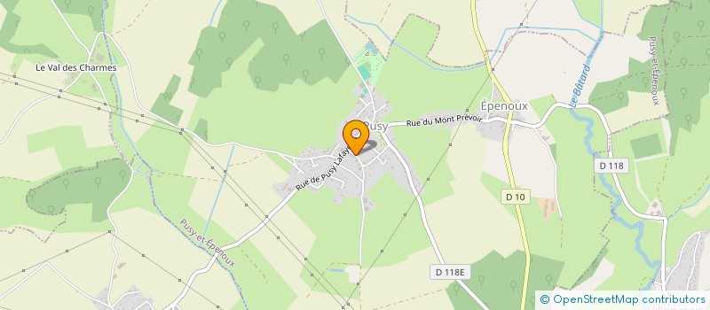 localisation de l'entreprise DORON IMMO à PUSY-ET-EPENOUX