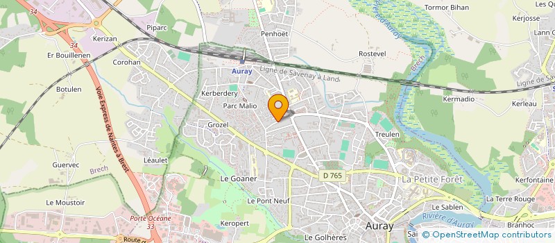 localisation de l'entreprise DOROZ à AURAY