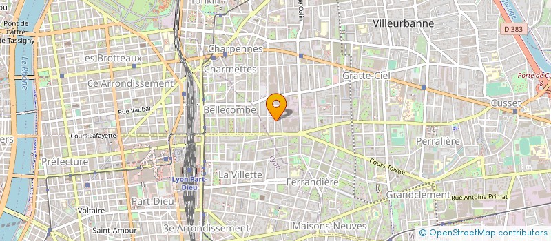 localisation de l'entreprise DORURES ET PASSEMENTERIES DE LYON à VILLEURBANNE