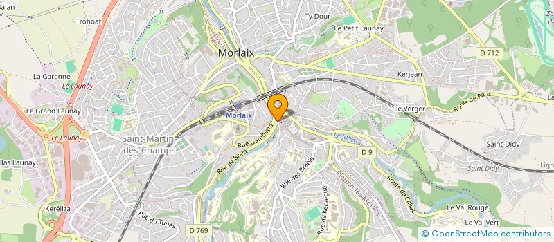 localisation de l'entreprise DORVAL CHAUSSURES à MORLAIX