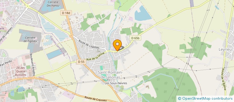 localisation de l'entreprise DOS SANTOS ELEC à SAINT-ROMAIN-DE-JALIONAS
