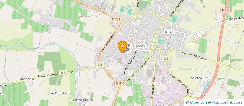 localisation de l'entreprise DOSIMONT à BARBEZIEUX-SAINT-HILAIRE