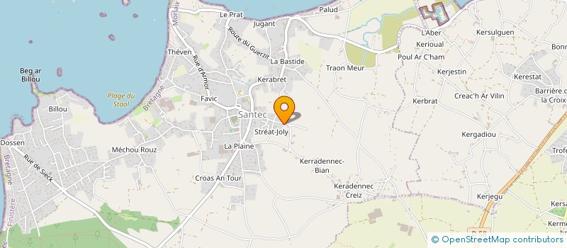 localisation de l'entreprise DOSSEN SURF SCHOOL  SANTEC