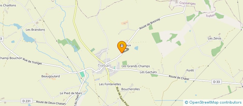 localisation de l'entreprise DOSSON  TREBAN